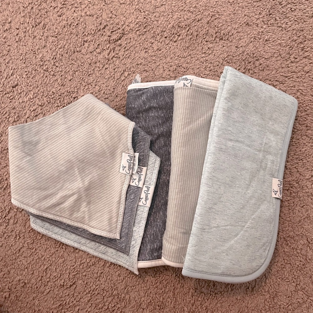 Copper Pearl Baby Bandana Bibs and Burp Clothes